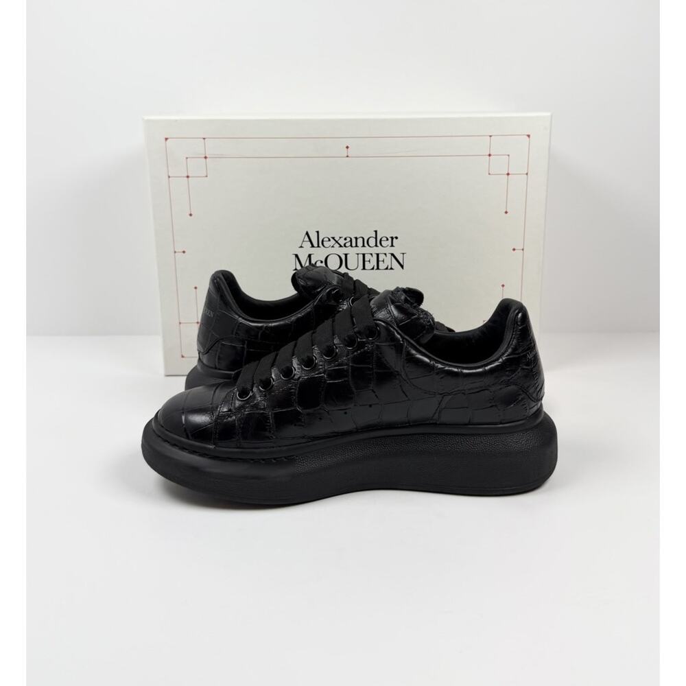 Size 6.5US - Alexander McQueen Black Crocodile Sneakers￼ - Picture 6 of 10